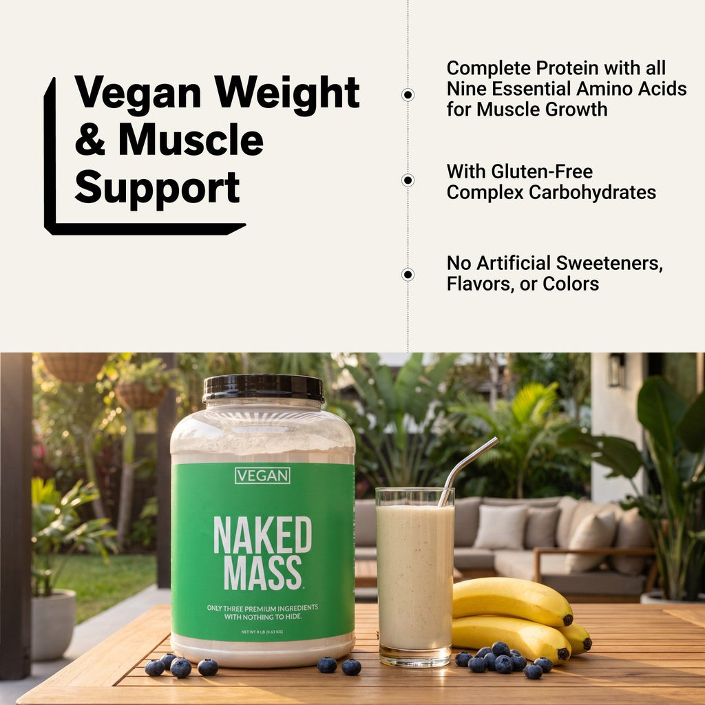 Vegan Mass Gainer Protein Powder for Muscle Growth