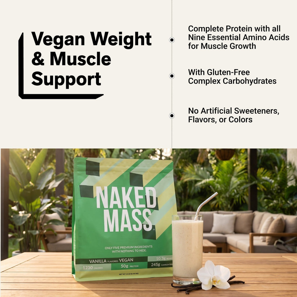 Vanilla Vegan Mass Gainer Protein Powder | No Additives