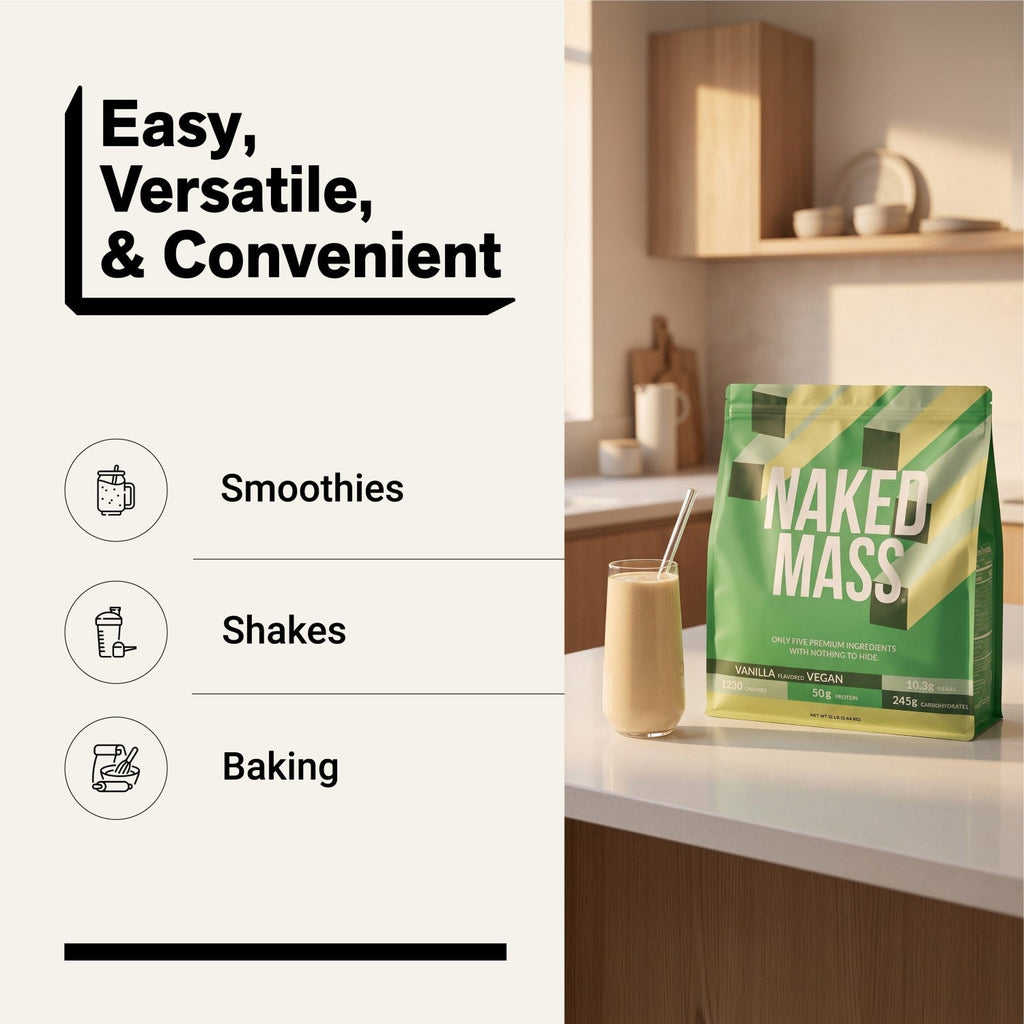 Vanilla Vegan Mass Gainer Protein Powder | No Additives