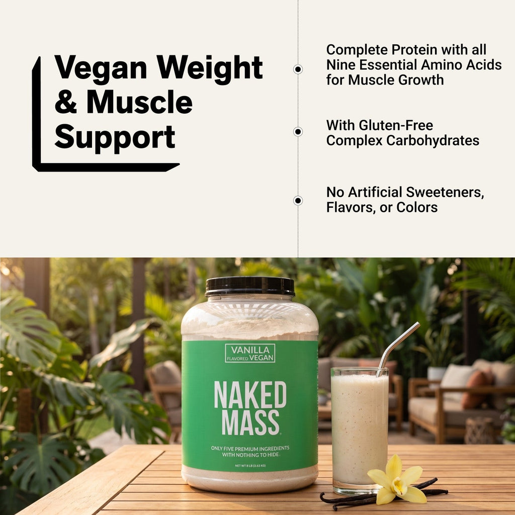 Vanilla Vegan Mass Gainer Protein Powder | No Additives
