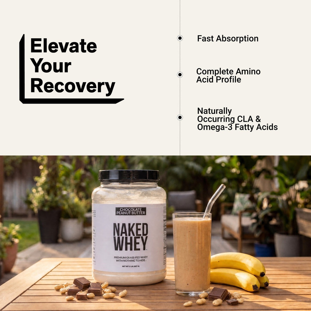 Chocolate Peanut Butter Whey Protein Powder 2LB | Naked Whey - 2LB