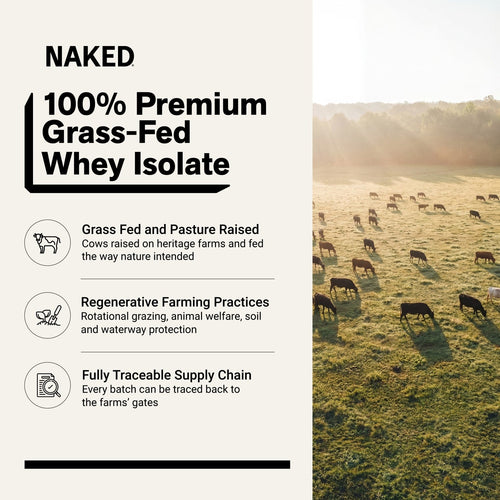 Chocolate Peanut Butter Grass-Fed Whey Isolate Protein Powder | Naked Whey Isolate - 2LB
