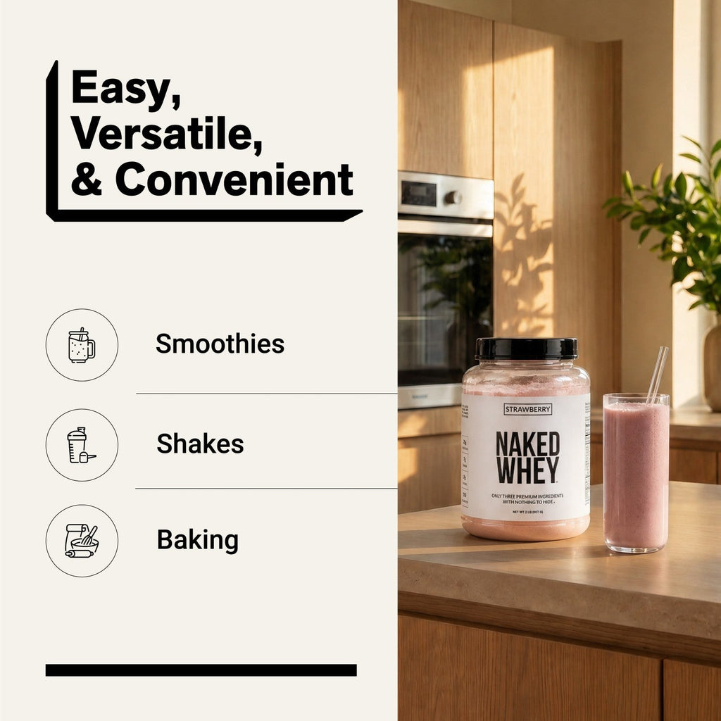 Strawberry Whey Protein Powder | Naked Strawberry Whey - 2LB