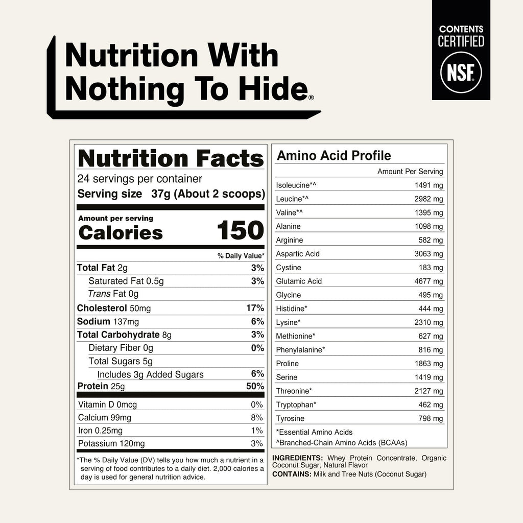 Vanilla Whey Protein Powder | Naked Vanilla Whey - 2LB
