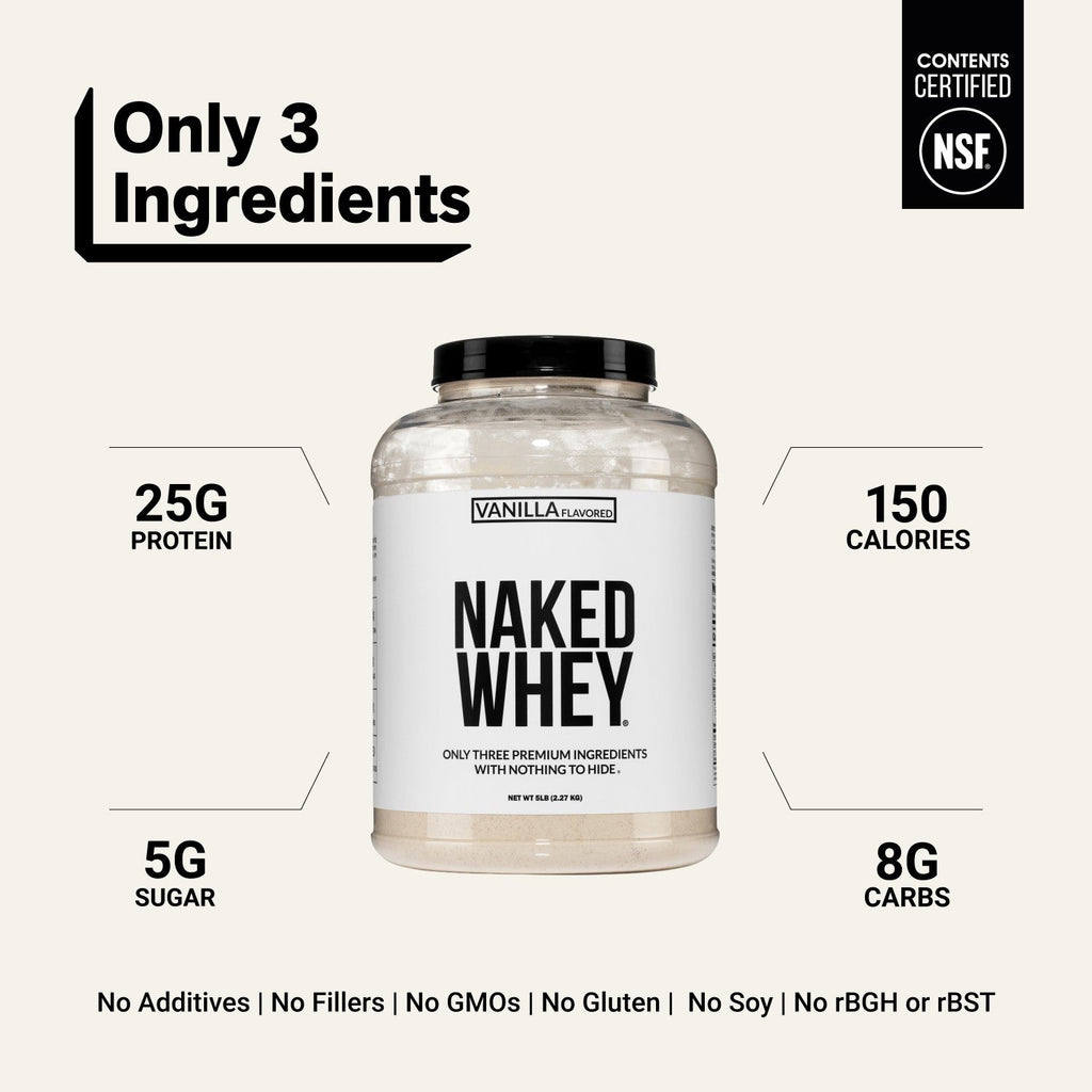 Vanilla Whey Protein Powder | Naked Vanilla Whey - 5LB
