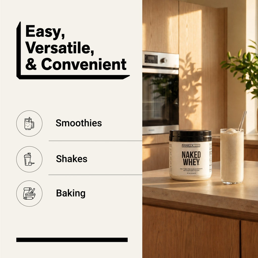 Vanilla Whey Protein Powder 1lb | Naked Vanilla Whey - 1LB
