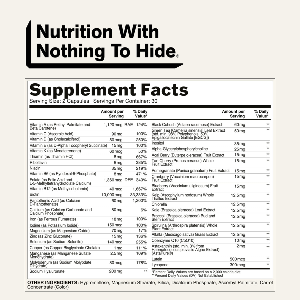 Multivitamin for Women | Women's Multi - 60 Capsules