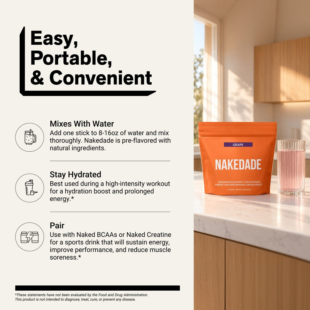 Electrolytes Powder Packets - Grape | Nakedade