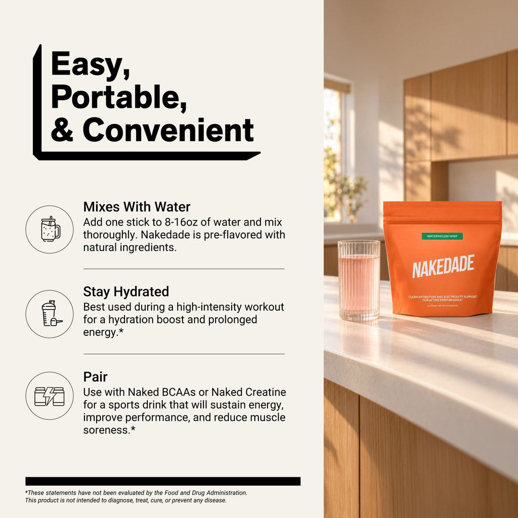 Electrolytes Powder Packets - Watermelon Mint | Nakedade