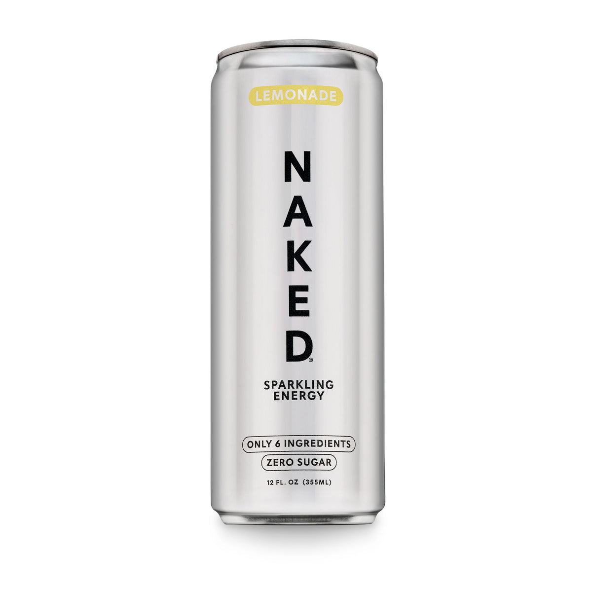 Lemonade Naked Sparkling Energy | Clean Energy Drink - 12 Cans