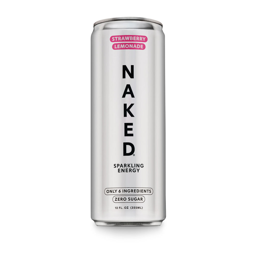 Strawberry Lemonade Naked Sparkling Energy | Clean Energy Drink - 12 Cans